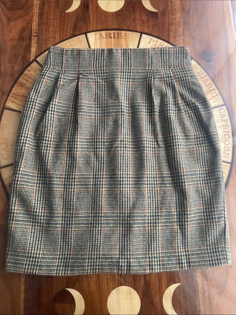 Vintage NYCC Plaid Skirt 20% Wool Fall Autumn Fashion